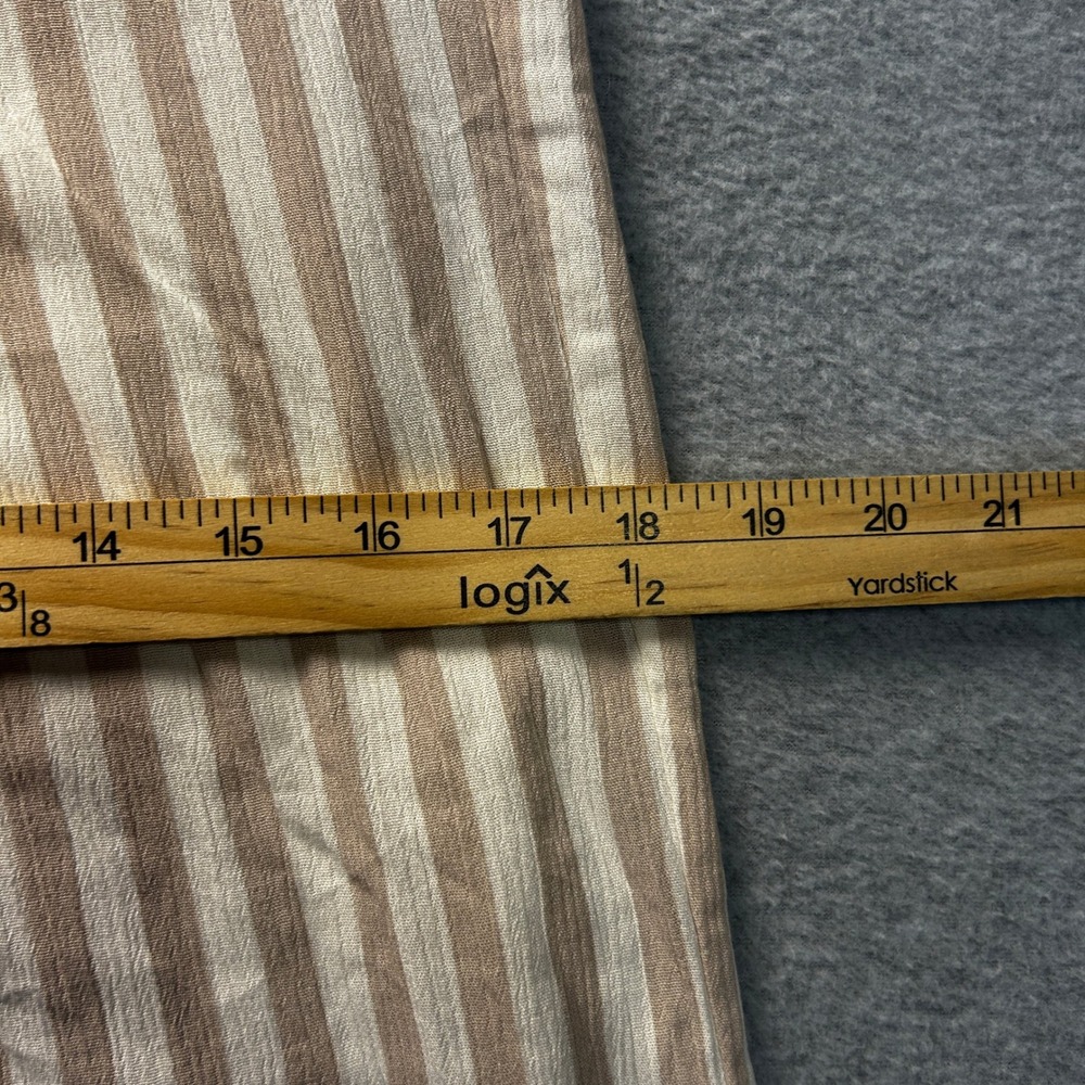Torrid Lounge Pants Womens Size 2 Linen Feel‎ Striped Beige White Wide Leg Style - Picture 8 of 10